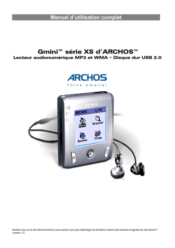 Archos Gmini XS 200 Manuel utilisateur