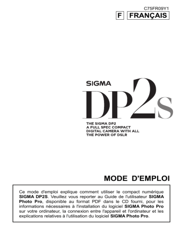 Sigma DP2S Mode d'emploi | Fixfr