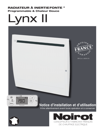 Manuel du propriétaire | Noirot LYNX II Manuel utilisateur | Fixfr