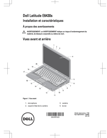 Dell Latitude E6430s laptop Guide de démarrage rapide | Fixfr