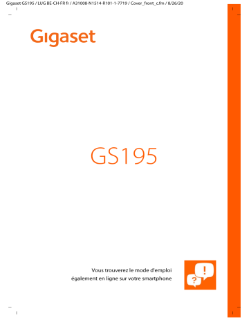 TOTAL CLEAR Cover GS195 | Gigaset Full Display HD Glass Protector (GS195) Mode d'emploi | Fixfr