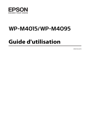 Manuel du propriétaire | Epson WP-M4095DN Manuel utilisateur | Fixfr