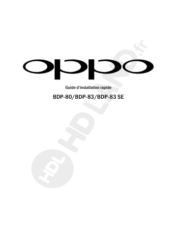 Manuel du propriétaire | Oppo BDP-80 Manuel utilisateur | Fixfr