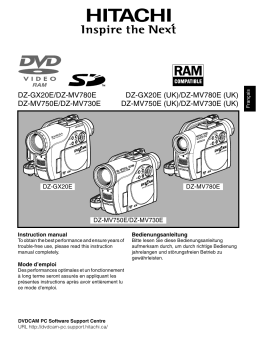 Hitachi DZ-GX20E Mode d'emploi