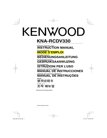 Manuel du propriétaire | Kenwood KNA-RCDV330 Manuel utilisateur | Fixfr
