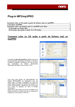 Nero MP3 Manuel utilisateur