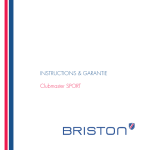 Briston 17142.SA.TS.11.NG Clubmaster Sport Montre Manuel utilisateur