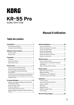 Korg KR-55 Pro Manuel du propriétaire