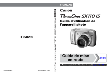 Mode d'emploi | Canon PowerShot SX110 IS Manuel utilisateur | Fixfr