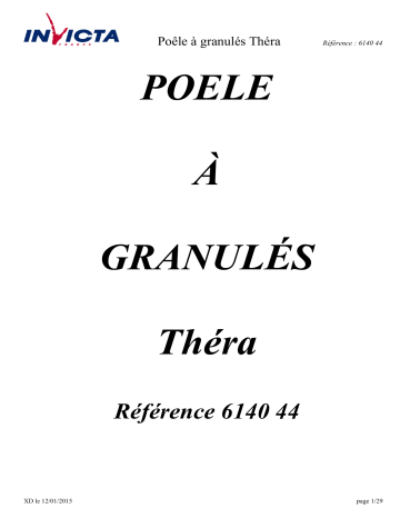 Manuel du propriétaire | Invicta Thera Manuel utilisateur | Fixfr