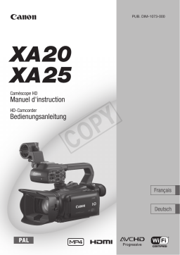 Canon XA 25 Manuel utilisateur