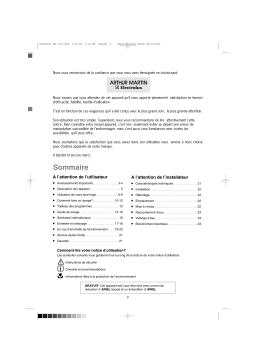 ARTHUR MARTIN ELECTROLUX AWF 1210 & AWF1210 Manuel utilisateur