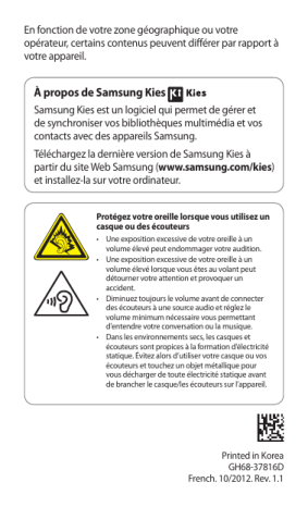 GT-I8190N | GT-I8190 | Mode d'emploi | Samsung Galaxy S III mini Guide de démarrage rapide | Fixfr