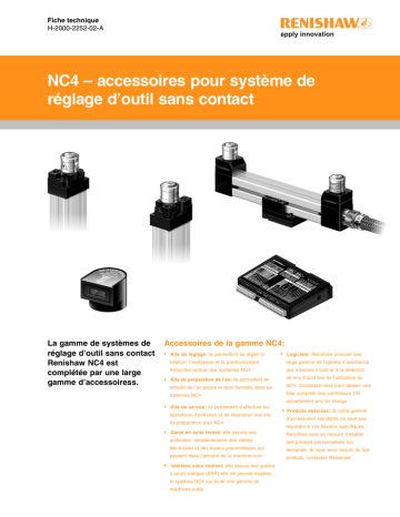 Renishaw NC4 non-contact tool setting system accessories Manuel utilisateur | Fixfr