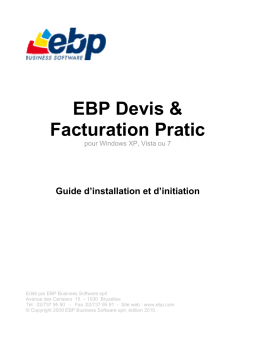 EBP Devis & Facturation Pratic Manuel utilisateur