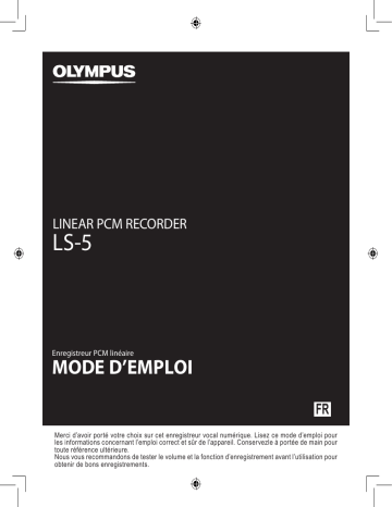 Olympus LS 5 Mode d'emploi | Fixfr