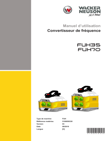 FUH70/4/042 | Wacker Neuson FUH35/2/042 Portable Frequency Converter Manuel utilisateur | Fixfr