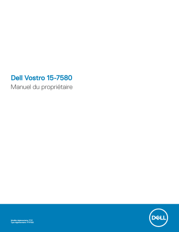 Dell Vostro 15 7580 laptop Manuel du propriétaire | Fixfr