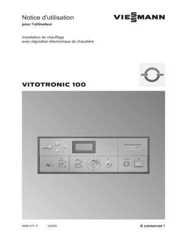 Manuel du propriétaire | Viessmann VITOTRONIC 100 Manuel utilisateur | Fixfr