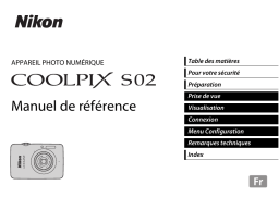 Nikon COOLPIX S02 Manuel utilisateur