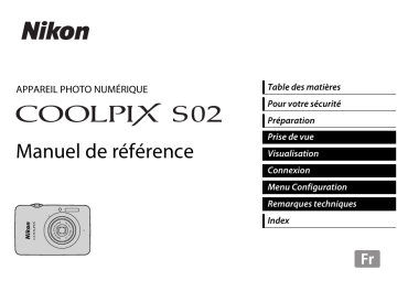 Nikon COOLPIX S02 Manuel utilisateur | Fixfr