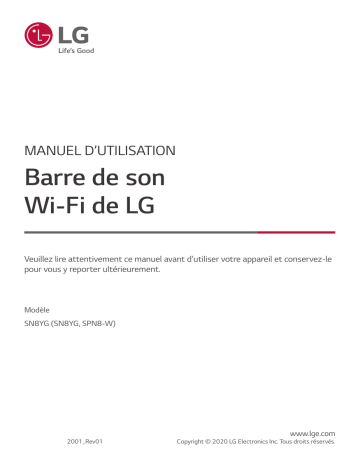 LG SN8YG Manuel du propriétaire | Fixfr