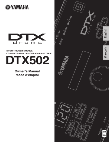 Manuel du propriétaire | Yamaha DTX502 Manuel utilisateur | Fixfr