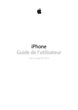 Apple iPhone iOS 8.0 Manuel utilisateur