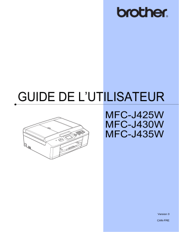 Manuel du propriétaire | Brother MFC-J430w Manuel utilisateur | Fixfr