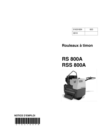 RS800A | Wacker Neuson RSS800A Tandem Roller Manuel utilisateur | Fixfr