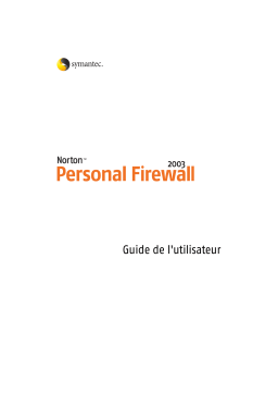 Symantec Norton Personal Firewall 2003 Manuel utilisateur