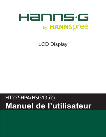 Hannspree HT 225 HPA Touch Monitor Manuel utilisateur | Fixfr