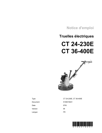 CT24-230E EU | Wacker Neuson CT36-400E Electric Walk-behind Trowel Manuel utilisateur | Fixfr