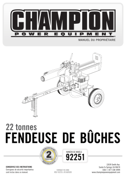 Champion Power Equipment 92251 Manuel utilisateur