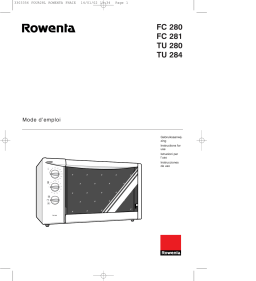 Rowenta TU 284 Manuel utilisateur