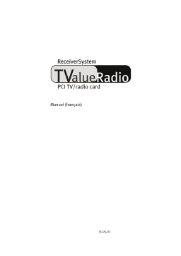 Terratec TVALUE RADIO Manuel utilisateur