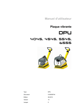 Wacker Neuson DPU4545Hechzf Reversible Vibratory Plate Manuel utilisateur