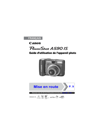 Mode d'emploi | Canon PowerShot A590 IS Manuel utilisateur | Fixfr