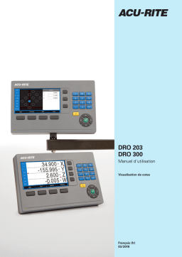 ACU-RITE DRO203 and DRO300 Operating instrustions