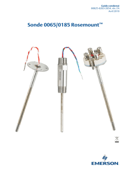 Rosemount Sondes 0065/0185 Manuel utilisateur