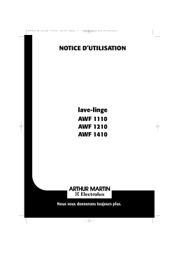 Arthur Martin-Electrolux AWF 1110 Lave-linge Manuel utilisateur