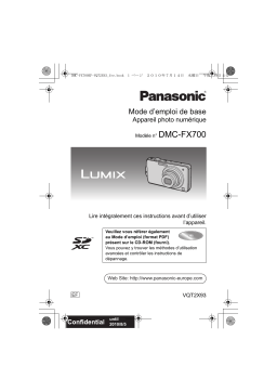 Panasonic DMC FX700 Mode d'emploi