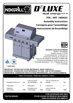 Nexgrill 720-0958AE grill Manuel utilisateur