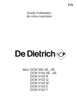 De Dietrich DCM5100XE Manuel utilisateur