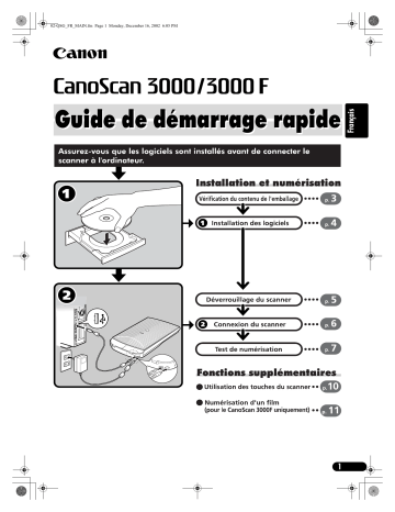 Manuel du propriétaire | Canon CanoScan 3000F Manuel utilisateur | Fixfr