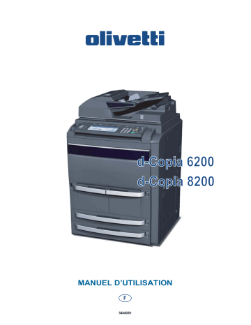 Manuel du propriétaire | Olivetti d-Copia 6200 and d-Copia 8200 Manuel utilisateur | Fixfr