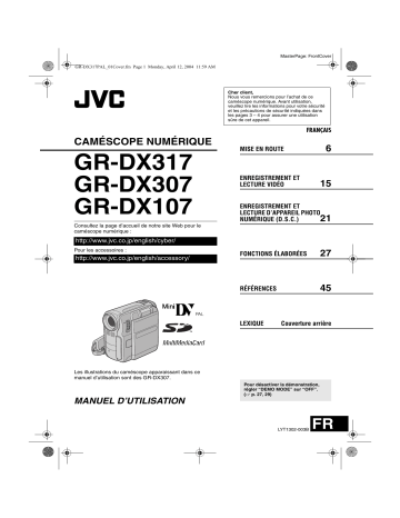 GR DX107 | GR DX317 | JVC GR DX307 Manuel utilisateur | Fixfr