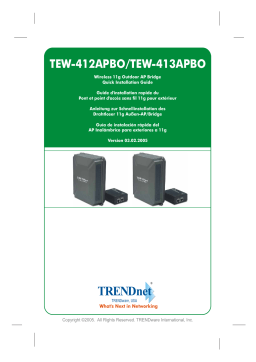 Trendnet TEW-412APBO Manuel utilisateur