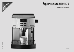 Jura NESPRESSO N70 Manuel utilisateur