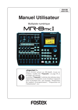 Fostex MR-8 MK2 Manuel utilisateur